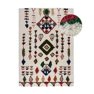 Rankų darbo iš vilnos kilimas kreminės spalvos 160x230 cm Moroccan Fes – Flair Rugs