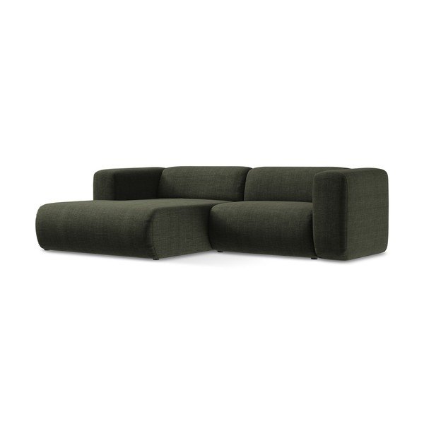 Žalios spalvos kampinė sofa (su kairiuoju kampu/su gultu) Ekahi – Makamii-image-2