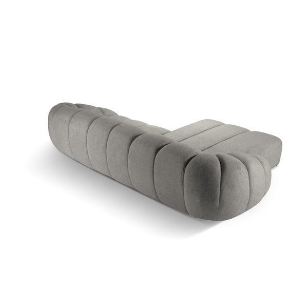 Kampinė sofa šviesiai pilkos spalvos (su kairiuoju kampu) Diana – Micadoni -image-3