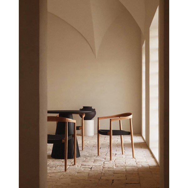 Natūralios spalvos medžio masyvo sodo kėdės 4 vnt. Ydalia – Kave Home-image-1