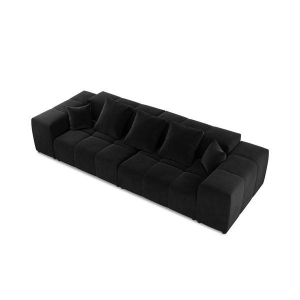 Juodo aksomo sofa 320 cm Rome Velvet - Cosmopolitan Design-image-4