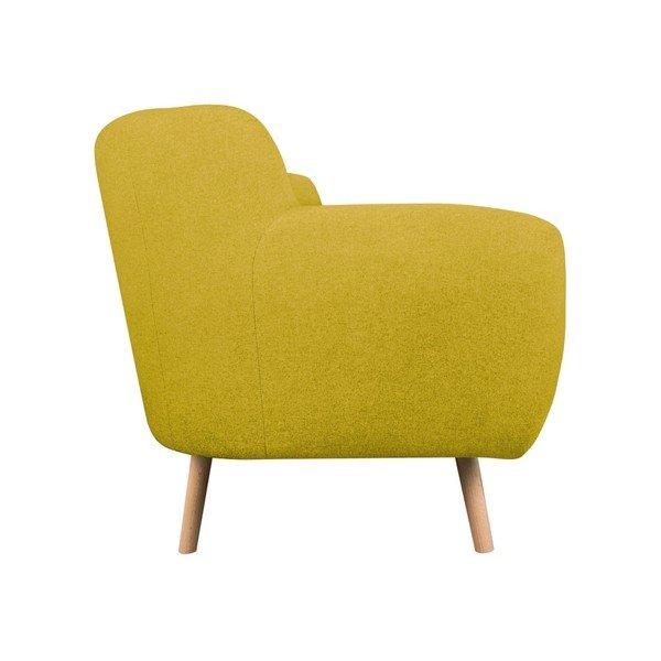Geltona dviejų vietų sofa "Kooko Home Pop-image-4