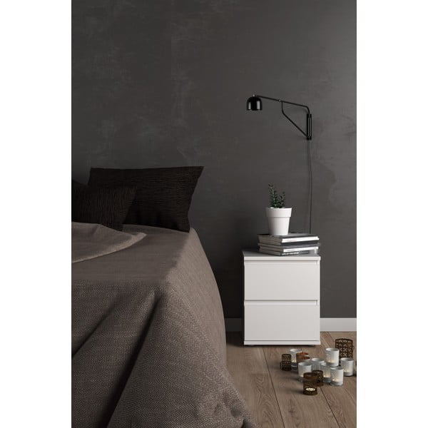 Baltos spalvos naktinis staliukas Nova – Tvilum-image-1