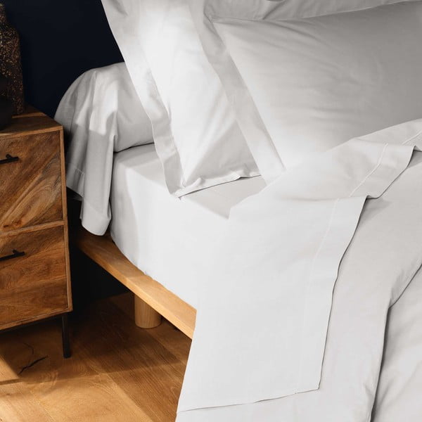 Paklodė iš medvilnės baltos spalvos 180x290 cm Lina – douceur d'intérieur-image-2