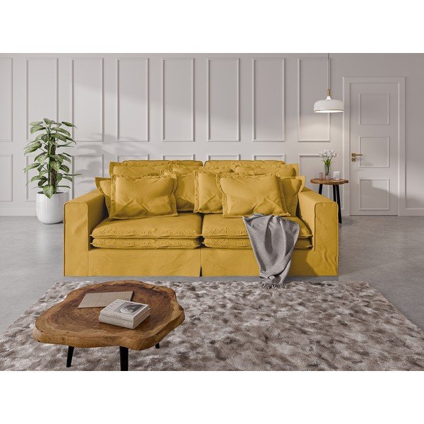 Geltonos spalvos sofa 236 cm Nora – Ropez-image-1