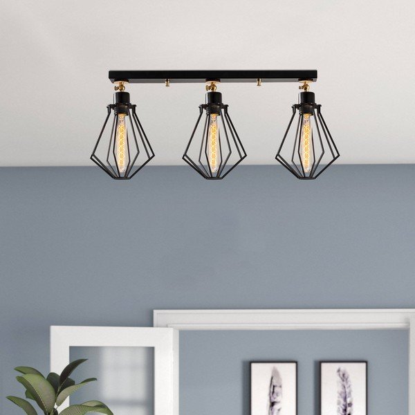 Lubinis šviestuvas juodos spalvos/auksinės spalvos ø 18 cm su metaliniu gaubtu Oylat – Opviq lights-image-1