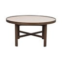 Iš keraminės plokštės apvalios formos kavos staliukas tamsiai rudos spalvos 90x90 cm Marsden – Rowico