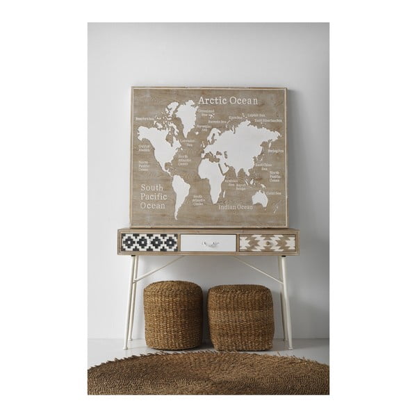 Konsolinis staliukas su juodai baltomis detalėmis ir trimis stalčiais Geese Rustico Geometric-image-4