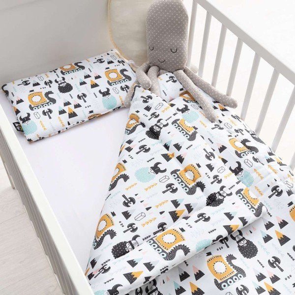 Baltas lovelės komplektas Sweet Dreams - Yellow Tipi-image-1