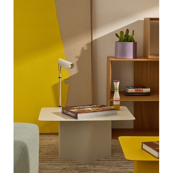 Šviesiai pilkos spalvos iš metalo stalinis šviestuvas su segtuku (aukštis 51 cm) Jula – Kave Home-image-1