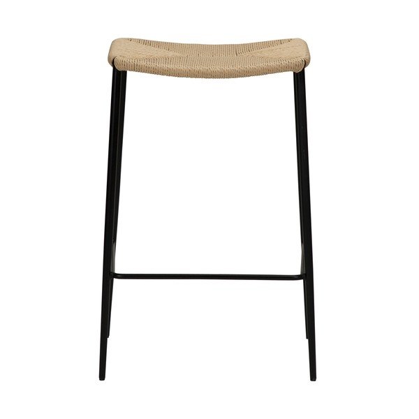 Smėlio spalvos dirbtinės odos baro kėdė DAN-FORM Denmark Stiletto, aukštis 68 cm-image-1