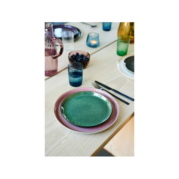 Žalios spalvos/juodos spalvos desertinė iš akmens masės lėkštė ø 21 cm Gastro Green/Black – Bitz-image-4