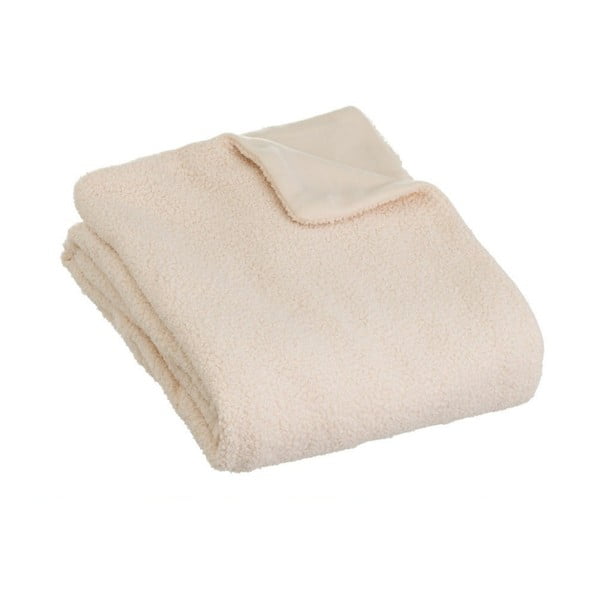 Iš boucle antklodė ir pledas smėlio spalvos 160x130 cm Sherpa – Casa Selección