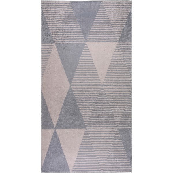 Skalbiamas kilimas pilkos spalvos/smėlio spalvos 80x150 cm – Vitaus