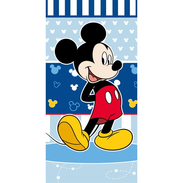 Vaikiškas rankšluostis iš frote audinio mėlynos spalvos 70x140 cm Mickey – Jerry Fabrics