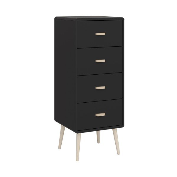 Juoda aukšta komoda 41x105 cm Mino - Tvilum-image-1