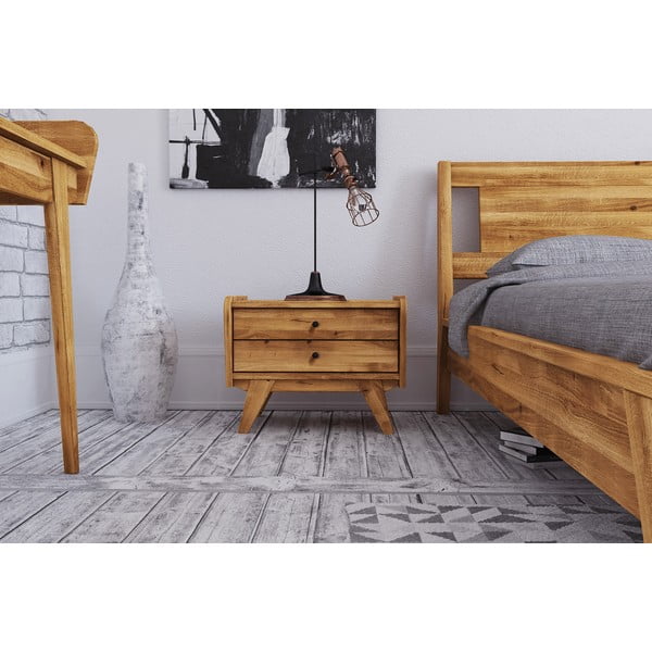 Naktinis staliukas iš ąžuolo medienos Retro 1 - The Beds-image-1