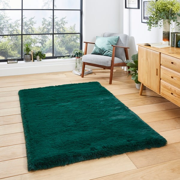 Smaragdo žalios spalvos kilimas Think Rugs Super Teddy, 150 x 230 cm-image-1