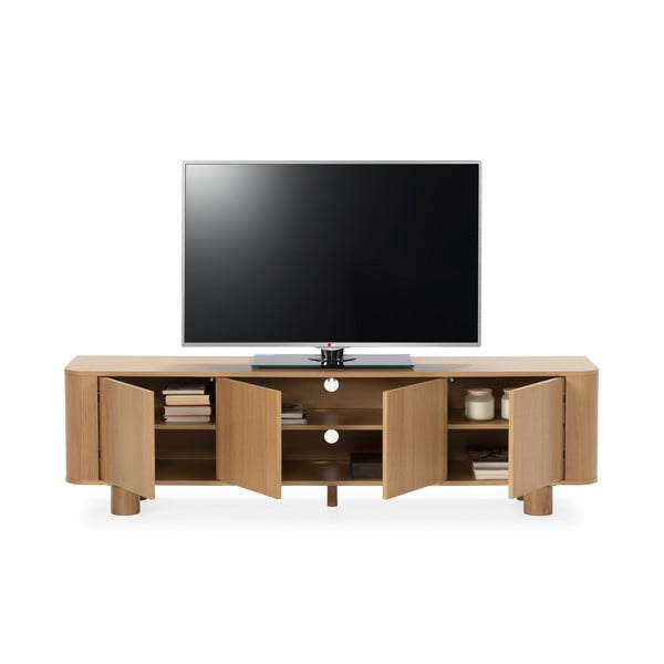 Natūralios spalvos TV spintelė iš ąžuolo 180x50,5x40 cm Padoc – MOME-image-2