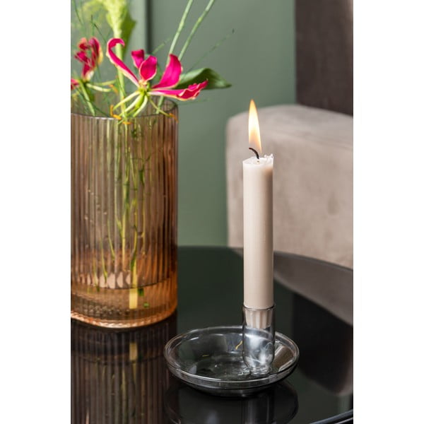 Pilka stiklo žvakidė PT LIVING Tub-image-1
