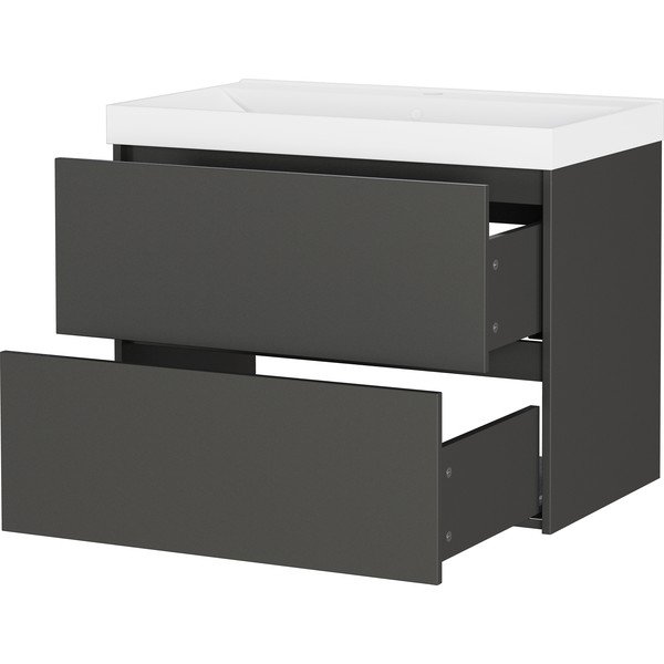Antracito spalvos matinis pakabinama spintelė po kriaukle 81x65 cm Bodera – Germania-image-4