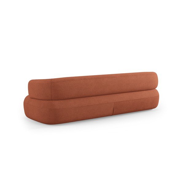 Terakotos spalvos sofa iš boucle 226 cm Jenny – Micadoni -image-3
