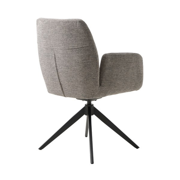 Pilkos spalvos iš audinio valgomojo kėdė su porankiais Roxana – Unique Furniture-image-2
