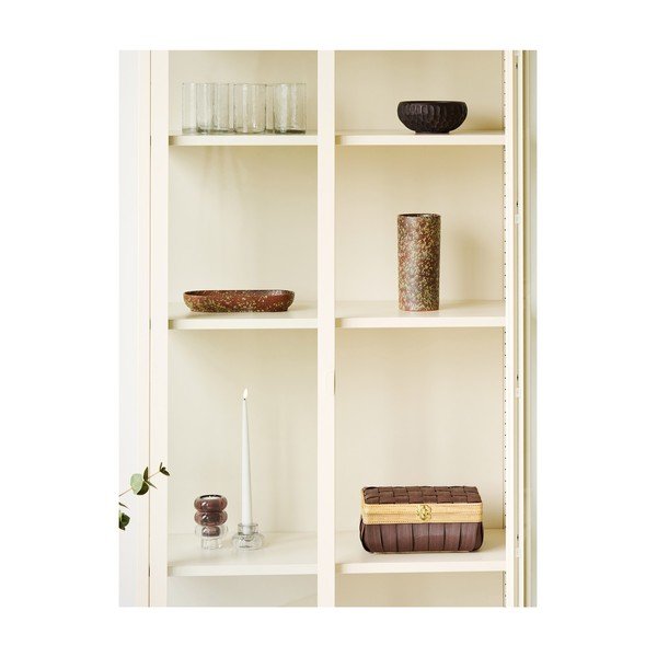 Kreminės spalvos iš plieno vitrina 80x175x35 cm Brisbane – House Nordic-image-4