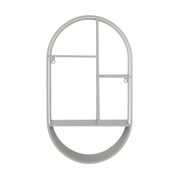 Iš metalo kelių aukštų sieninė lentyna šviesiai pilkos spalvos 35 cm Feira – House Nordic