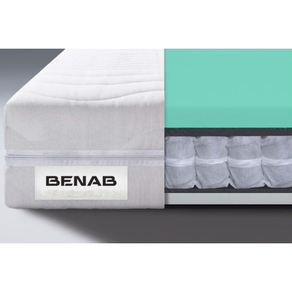 Kietas/vidutinio kietumo apverčiamas čiužinys su spyruoklėmis 140x200 cm Standard Pocket – BENAB-image-3