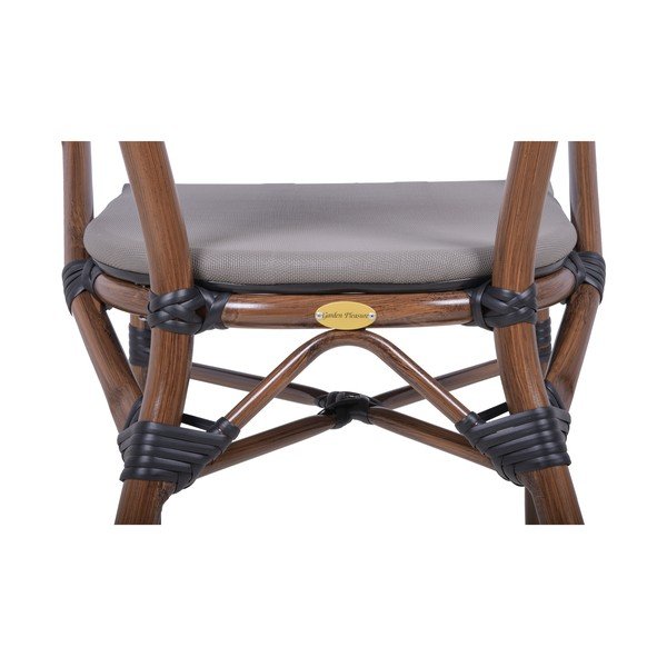 Smėlio spalvos metalinė sodo kėdė Toskana – Garden Pleasure-image-3