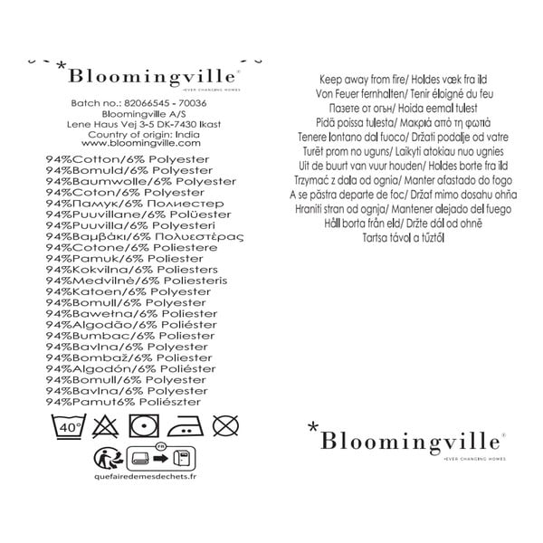 Raudonos spalvos/smėlio spalvos iš medvilnės mišinio antklodė ir pledas 130x160 cm Cang – Bloomingville-image-4