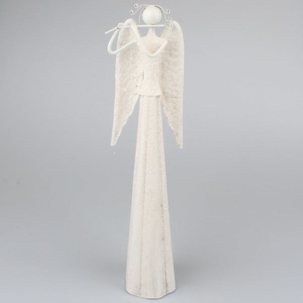 Balto metalo angelas Dakls, 11,5 cm aukščio
