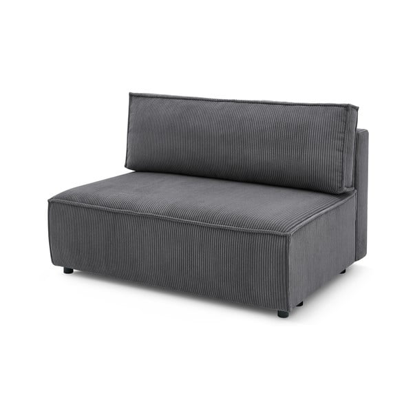 Modulinė sofa tamsiai pilkos spalvos iš kordinio velveto (modulinė) Nihad modular – Bobochic Paris