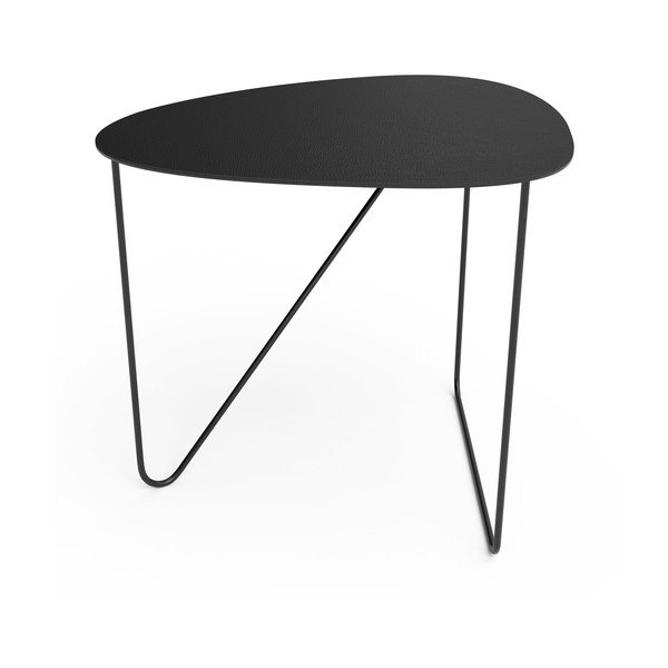 Juodos spalvos iš metalo kavos staliukas 44x50 cm Curve L Bull – LIND DNA