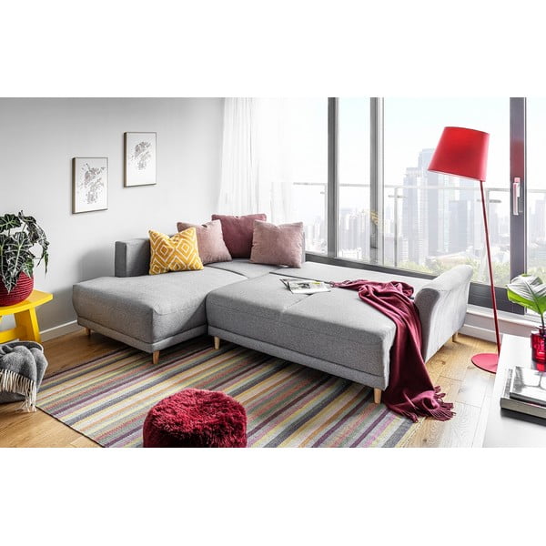 Šviesiai pilka sofa-lova Miuform Lovely Annie, kairysis kampas-image-3