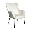 Iš boucle krėslas baltos spalvos Glasgow  – House Nordic