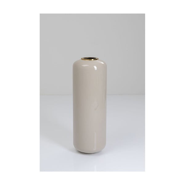 Šviesiai pilka vaza su auksinėmis detalėmis "Kare Design Charme