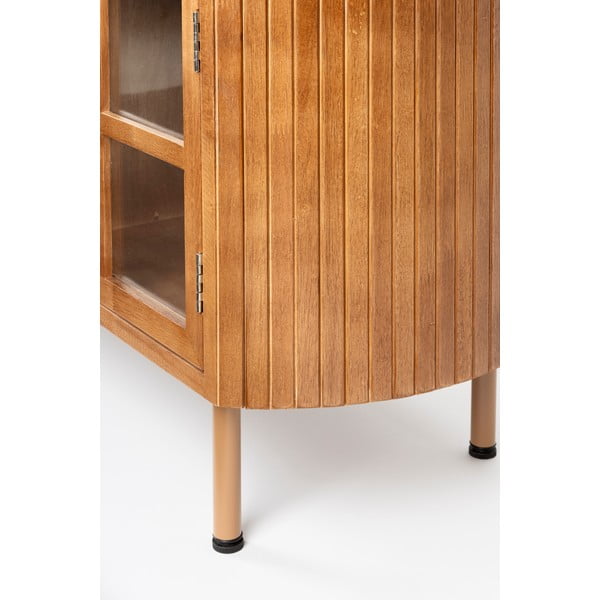 Natūralios spalvos iš kaučiukmedžio masyvo TV spintelė 150x55x38 cm Yaz – White Label-image-3