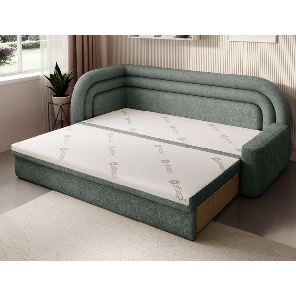 Žalios spalvos iš šenilinio audinio sulankstoma/su sandėliavimo vieta sofa su kairiuoju kampu 223 cm Fabillo – ELTAP-image-3