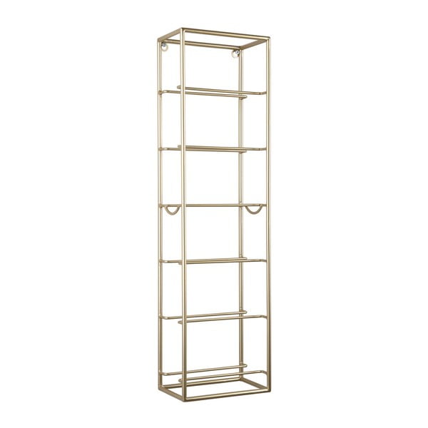 Sieninė iš metalo vyno lentyna auksinės spalvos butelių skaičius 6  Single  – PT LIVING-image-3