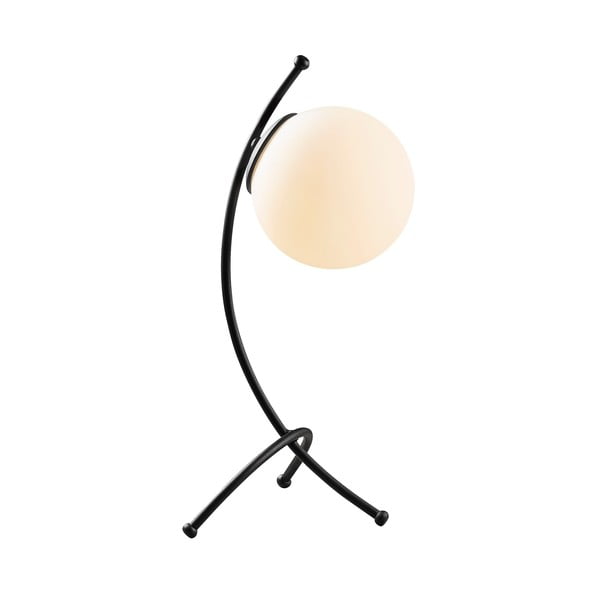 Juodos ir baltos spalvos stalinis šviestuvas (aukštis 43 cm) su stiklo gaubtu Yay – Opviq lights-image-3