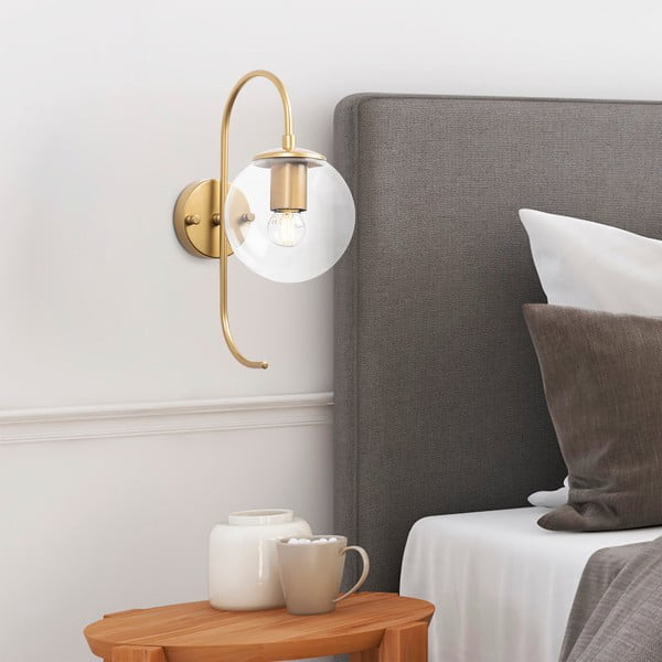 Sieninė lempa auksinės spalvos ø 15 cm Jewel – Opviq lights-image-1