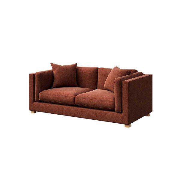 Sofa raudonos plytų spalvos 195 cm Pomo – Ame Yens-image-2