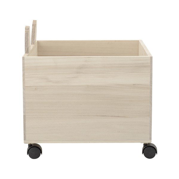 Bloomingville Storage Bear Medinių žaislų saugojimo dėžė ant ratų-image-2