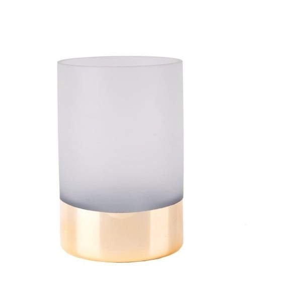 Balto aukso stiklo vaza PT LIVING Glamour, aukštis 15 cm