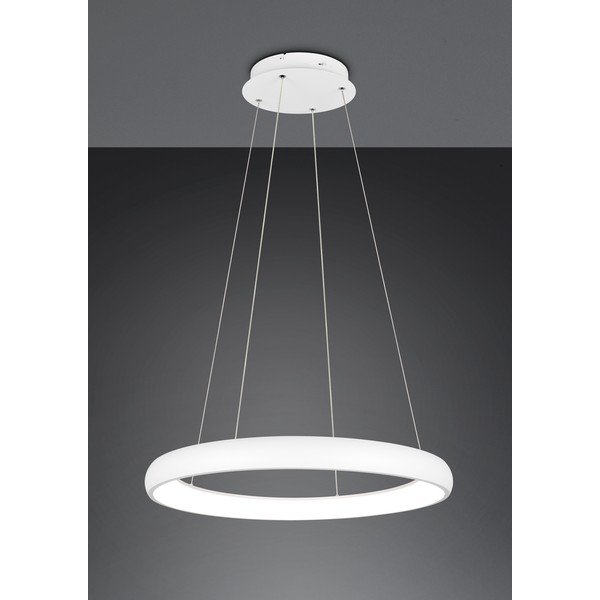 Kabantis šviestuvas baltos spalvos LED su pritemdymo funkcija ø 75 cm su metaliniu gaubtu Cardona – Trio-image-2