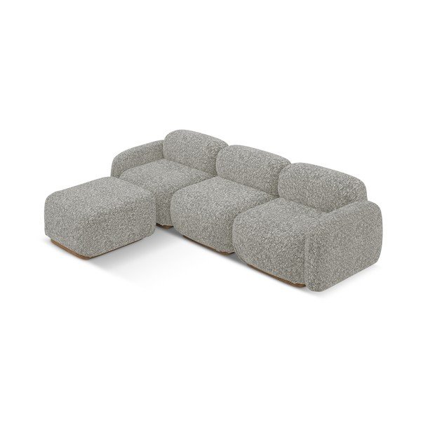 Pilkos spalvos modulinė kampinė sofa (kintama) Ailani – Makamii-image-2