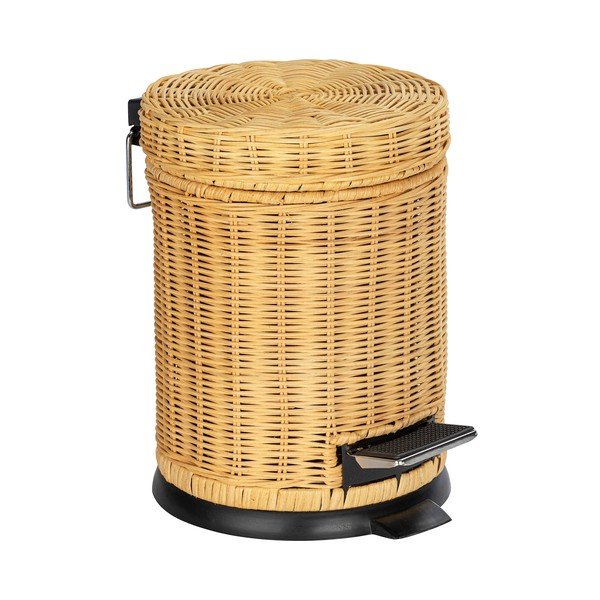 Šiukšliadėžė su pedalu ir pintu paviršiumi Wenko Manilla, 3 l-image-1