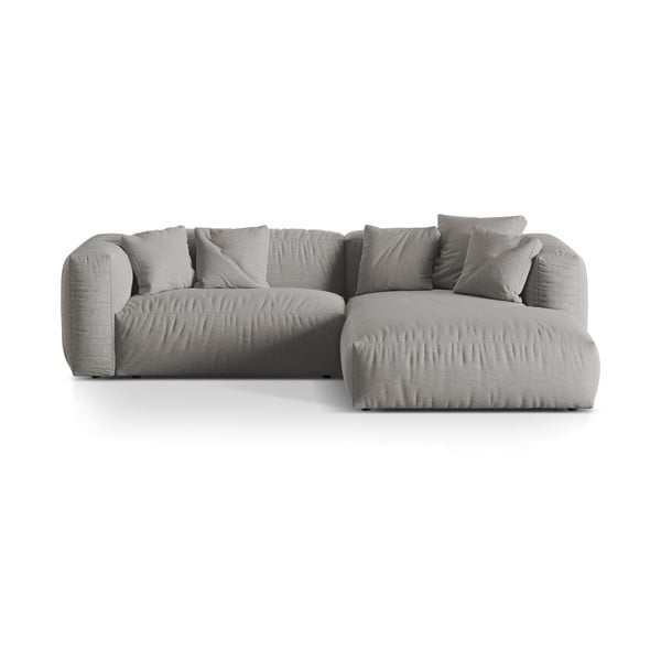 Modulinė kampinė sofa šviesiai pilkos spalvos (su dešiniuoju kampu) Martina – Micadoni Home